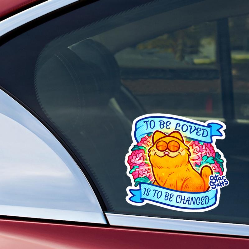 Well Loved Garfield Sticker Car Stickers Funny Creative Waterproof Vinyl Decal Motorcycle Decorative Accessories