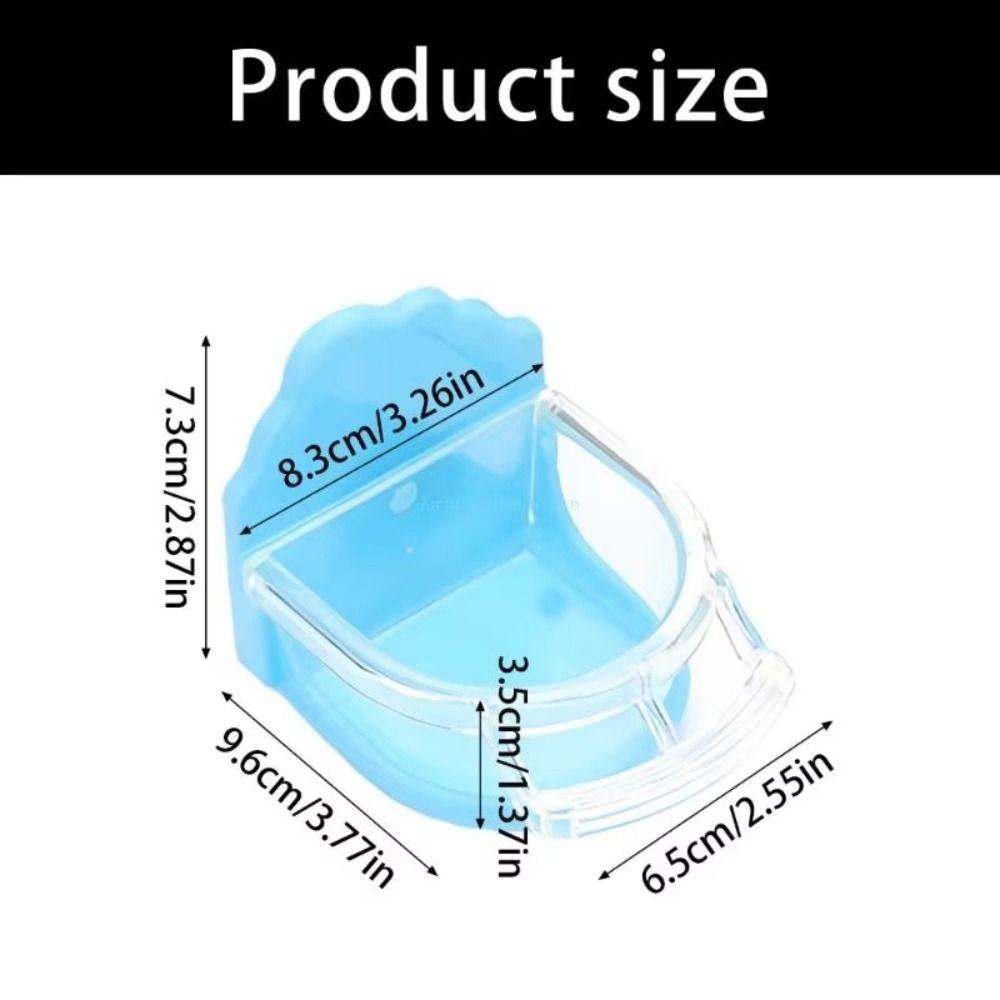 Transparent Cage Mount Bird Feeder Detachable Bird Feeding Water Box For Parakeet Lovebird