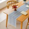 Bohemian Geometric Jacquard Solid Color Table Runner Long Strip Tassel Coffee Table Dresser Decorative Strip