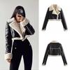 Frauen Fashion Solid Front Zipper Jacken Vintage Revers Neck Long Sleeves Weibliche Chic Dame Outfits