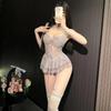 Sexy Underwear Sexy Lace Perspective Fishbone Corset Vest Temptation Pure Desire Small Breasts Gather Suspenders Pajamas