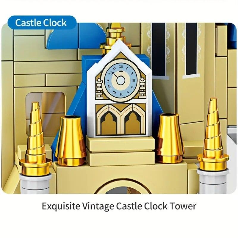 513 bucăți blocuri de construcție pentru castel cu focuri de artificii romantice oraș creativ Streetview basm prințesă castel model cărămizi cadou de Crăciun