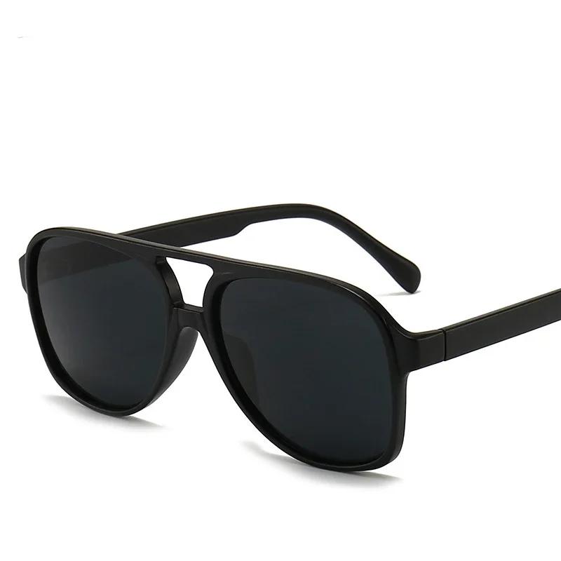 Aviator zonnebril met dubbele brug voor dames en heren, casual, modieus, anti-verblinding, ideaal voor autorijden, strand en reizen.