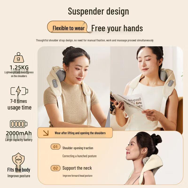 Bear Portable Shoulder & Neck Massager CN plug (adapter included)