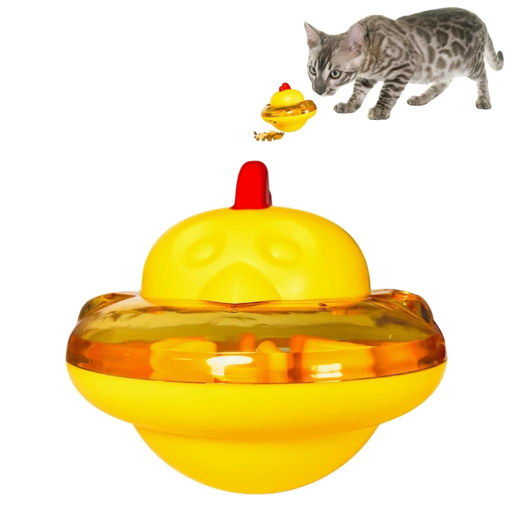 Washable Cat Treat Toy with Adjustable Dispensing Mouth Interactvie Slow Feeder Pet Ball Toy