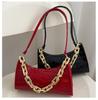 2026 New Retro Crocodile Pattern Zipper Totes Shoulder Bags Pu Leather Solid Color Chain Handbag Underarm Bag Fast Wholesale