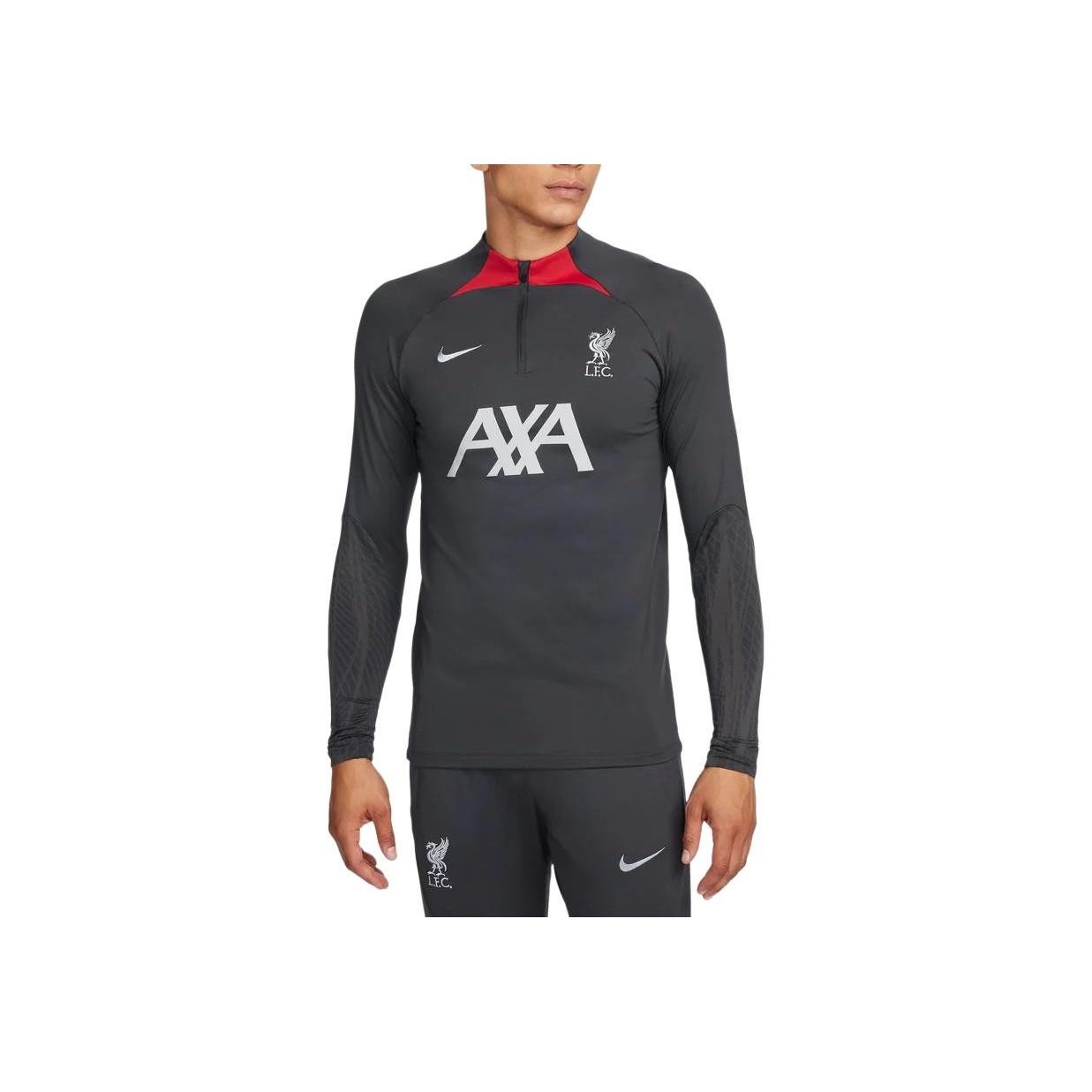 

Nike X ФК Ливерпуль Dri-Fit Футболка с буквенным узором Сухая Удобная Приталенная Футбольная Футболка Мужские топы Черный FD7090-063 2XL