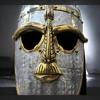 Wikingerhelm im Sutton Hoo Stil Mittelalterlicher Angelsächsischer Helm Handgefertigt Messing Stahl Krieger Geschenk