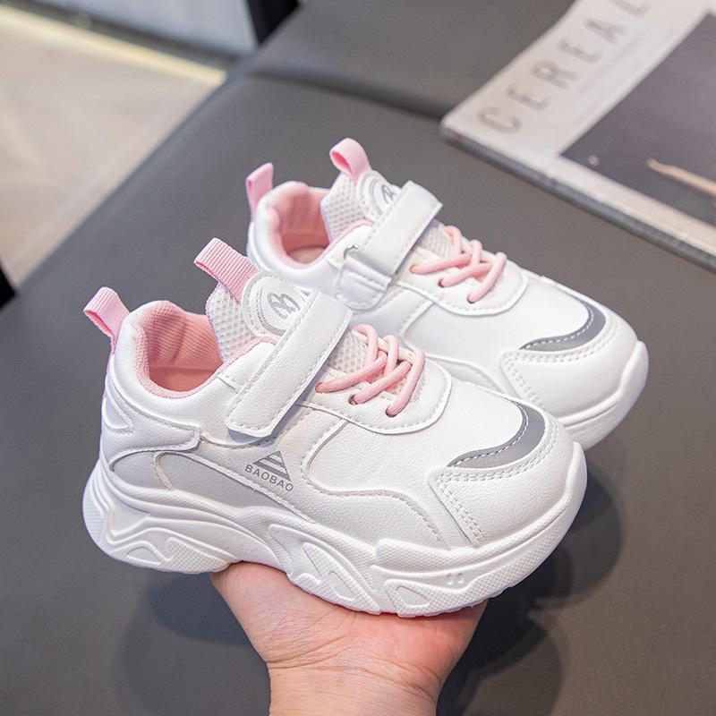 Children's sports shoes Lightweight girls' shoes Casual shoes Student soft-soled non-slip white shoes 2025 spring new