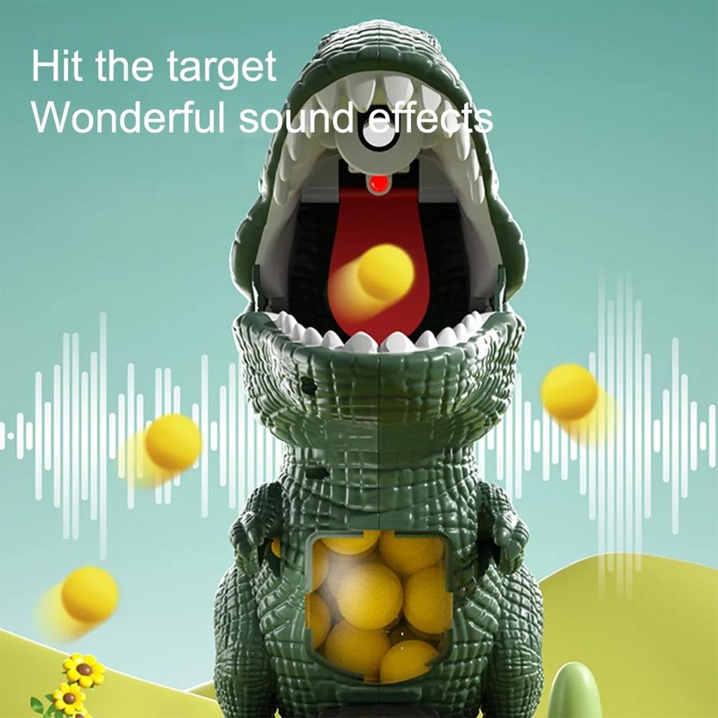 Dinosaur Shooting Toys , Movable Target Shooting Games For 4 5 6 7 8 Years Old With Foam Balls, LED Score Record, Spray Effect
