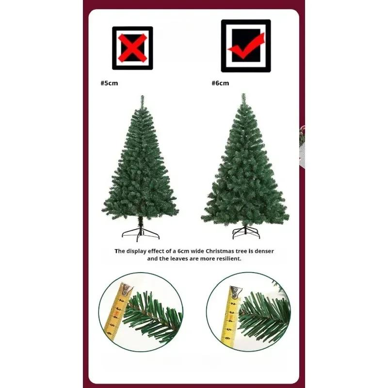 PVC Christmas Tree Large Encrypted Green Simulation Tree Hotel Indoor and Outdoor Decoration  Christmas Ornaments