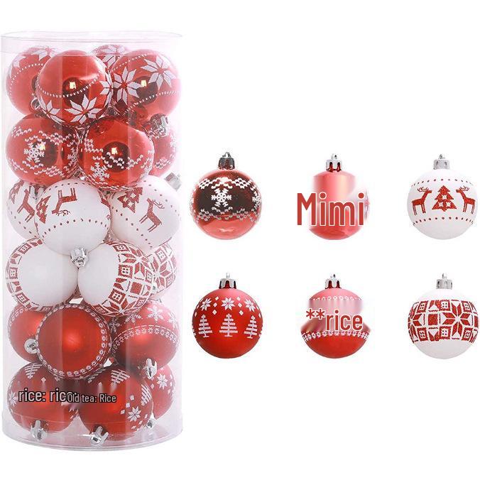 

Hand-Painted Christmas Ball Ornaments - Tree Pendants & Electroplated Plastic Holiday Decorations 4 cm