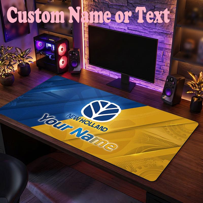 New Holland Customized Name Text Mouse Pad, Large Desk Mouse Mat Personalized Home Office Present