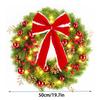 50cm Xmas Wreath Artificial Decorative Front Door Hanging Wreath with Light for Holiday Home Decor Type A
