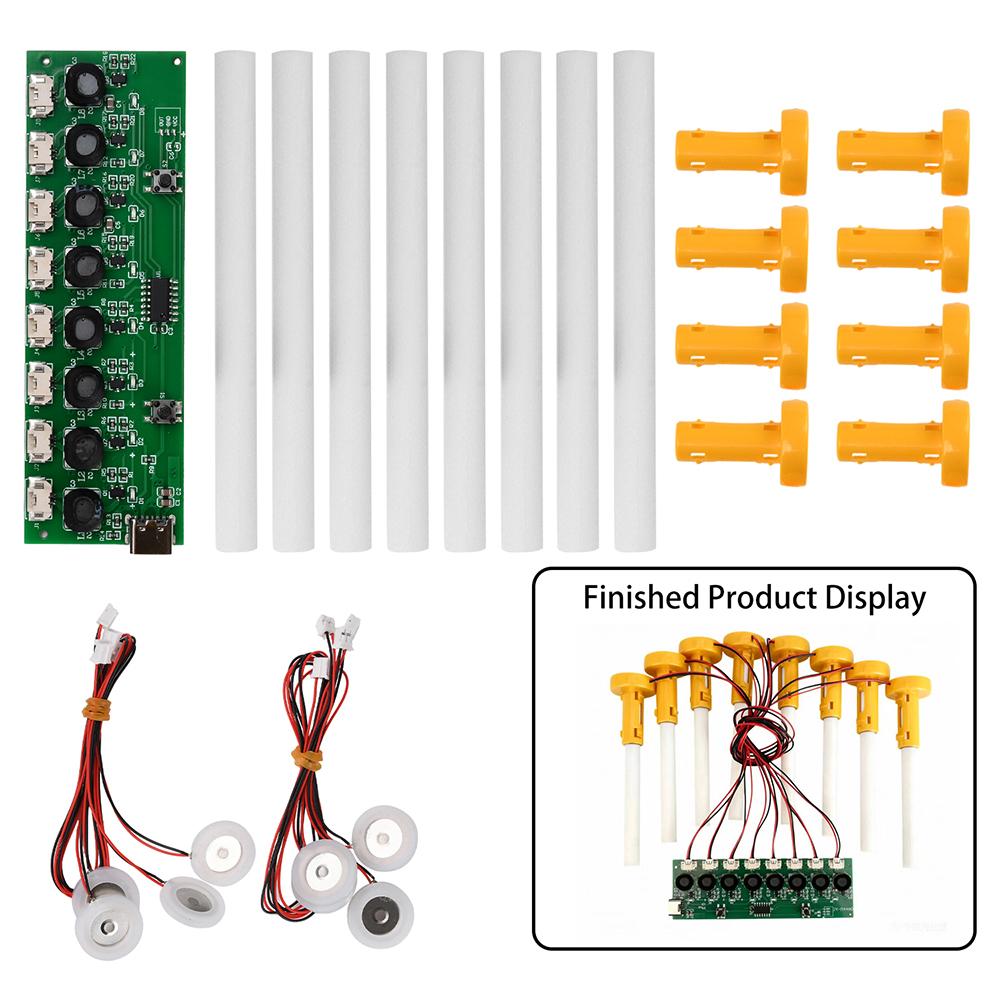 8 Spray Humidifier Module with Type-C Fast Charging 108kHz Ultrasonic Atomizer for DIY Desktop Humidifier and Car Aromatherapy
