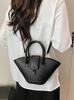 Fashionable leather ladies' handbag - exquisite classic design, highly popular, with elegant French-style lining, essential for daily commutes, retro