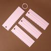 4Pcs Cake Baking Scraper Spatulas Cream Scraper with Irregular Teeth Edges Fondant Cake Slicer Pastry Cutters Tool
