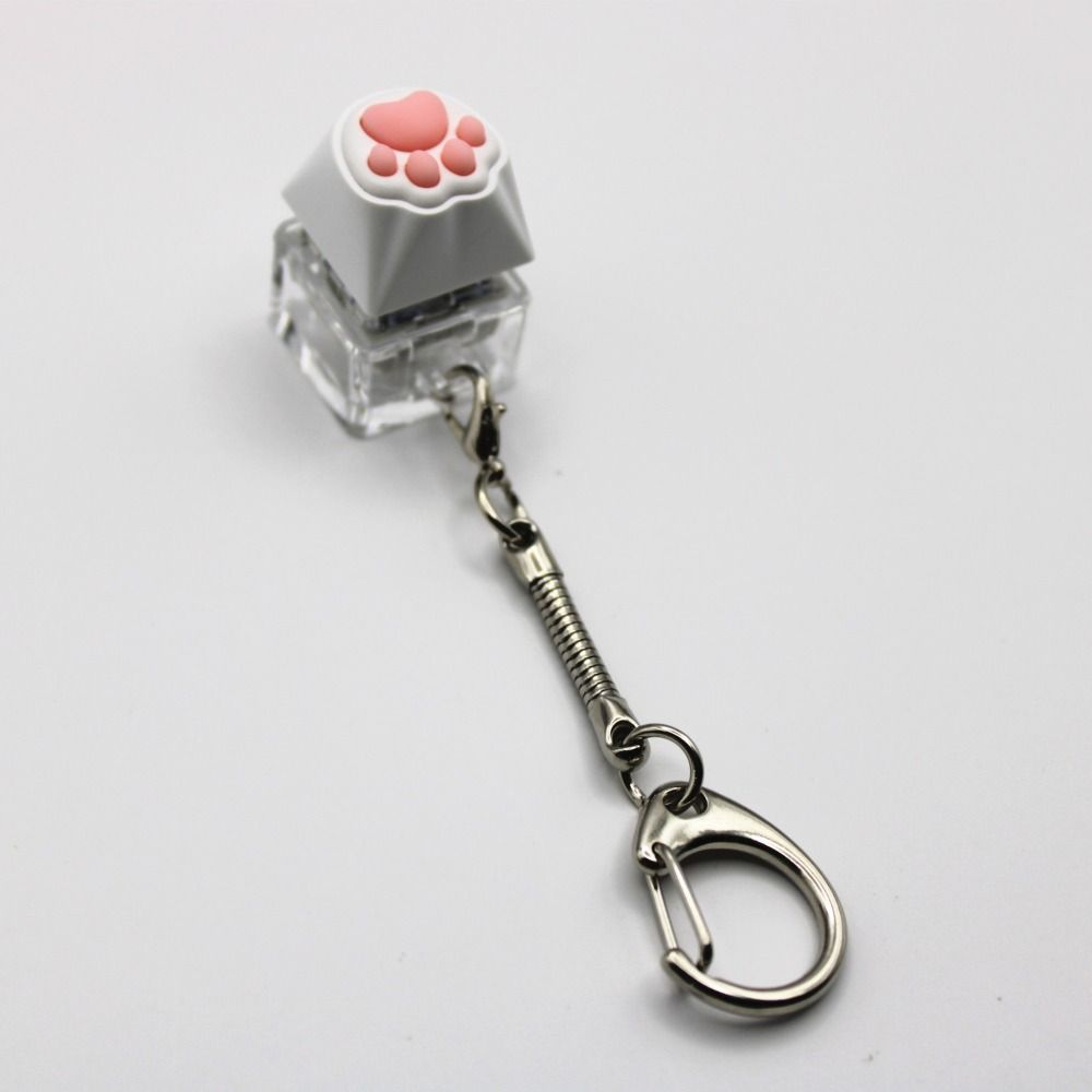 Cat Paws Corgi Buttock Pink Cat Claw Keycap Key Chain  Mechanical Keyboard