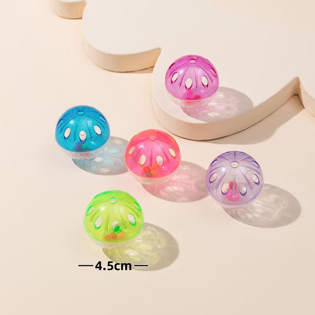 Colorful Sounding Cat Toy: Mesh Bell Ball for Self-Play and Biting