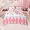 Homewish Personalized Xmas Tree Duvet Cover Set Pink Merry Christmas Bedding Set Monogrammed Bedroom Set Room Decor