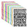 12 Sheets Alphabets Number Sticker for Sign, Scrapbooking, Crafts and Decoration Multicolour Letter Number Sticker