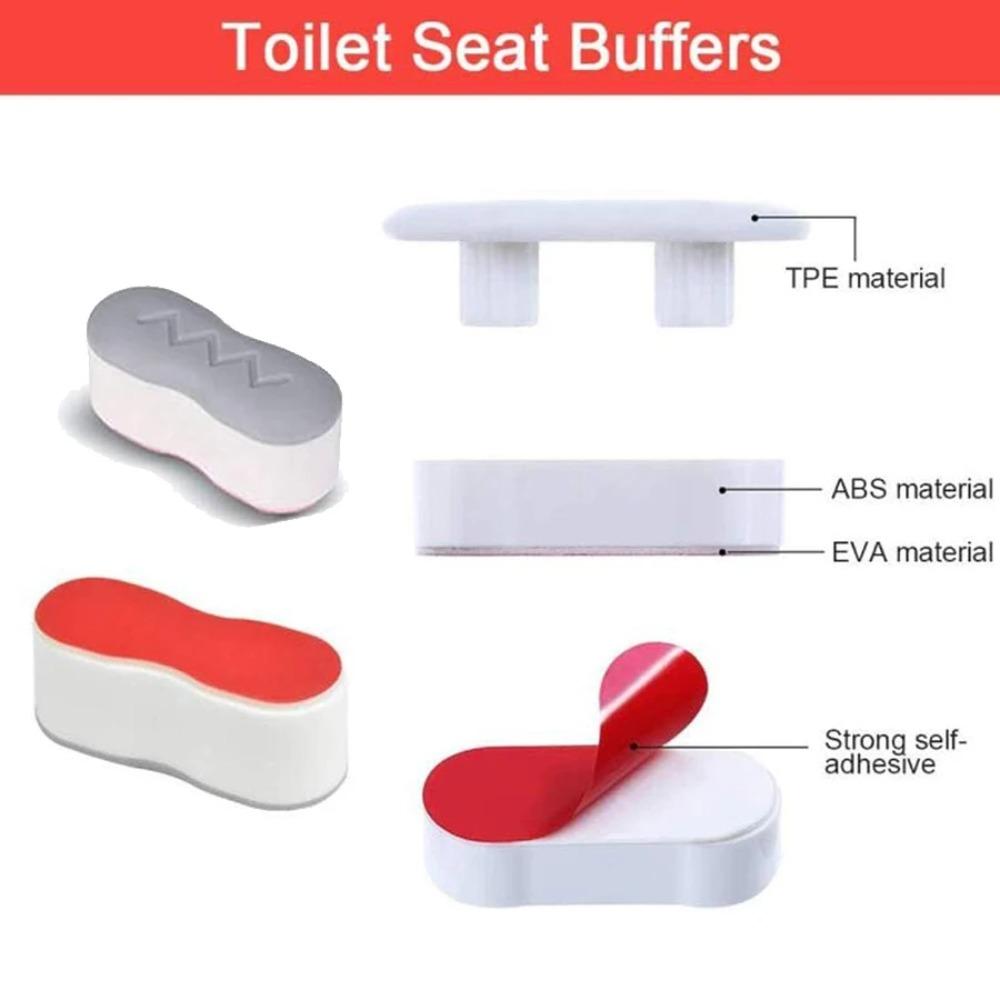 Universal Toilet Seat Protector Pads - Non-Slip Strong Adhesive Cushioned for Bidet, Elderly & Pregnancy Bathroom Safety Ac