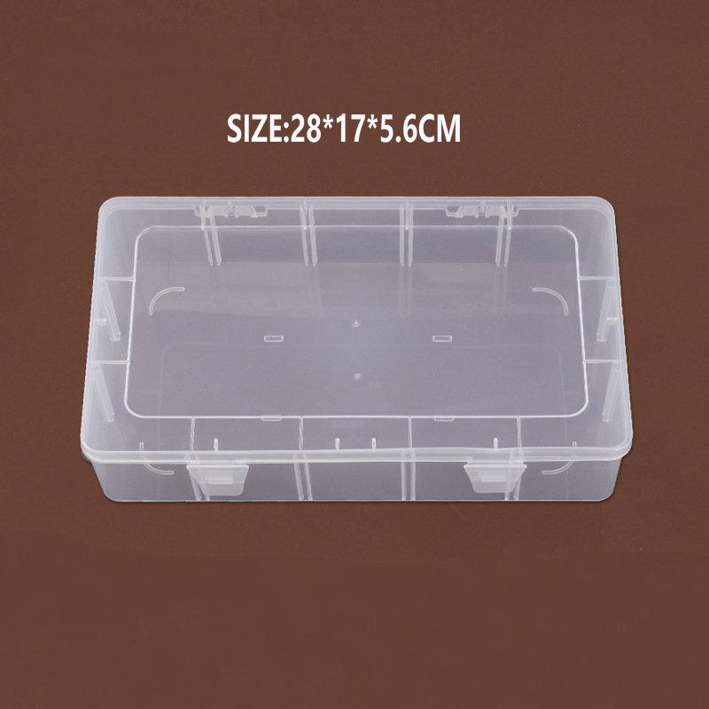 Plastic Storage Containers Box with Lid Big Capacity Clear Rectangle Box for Collecting Small Items, Beads, Crafts Accessories