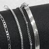 6Pcs/Set Fashion Retro Bohemia Style Bracelets Simple Different Shape Multi Layer Women Bracelet Set Gift