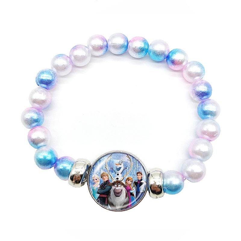 Frozen Princess Elsa Rainbow Beaded Retractable Children's Bracelet
