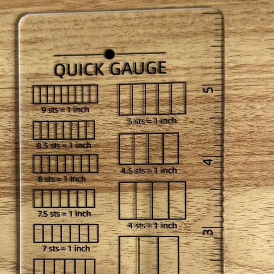 Quick Gauge Ruler No Counting Needed Stitch Gauge Transparent Stitch Measurement Tool with Inch Scale Grid for Sewing Crochet Projects