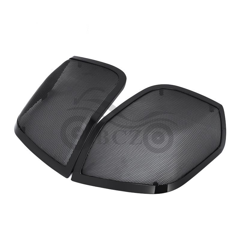 Black Horn and Audio Covers for Harley Big Glide (2014-2022) Side Boxes Gloss Black