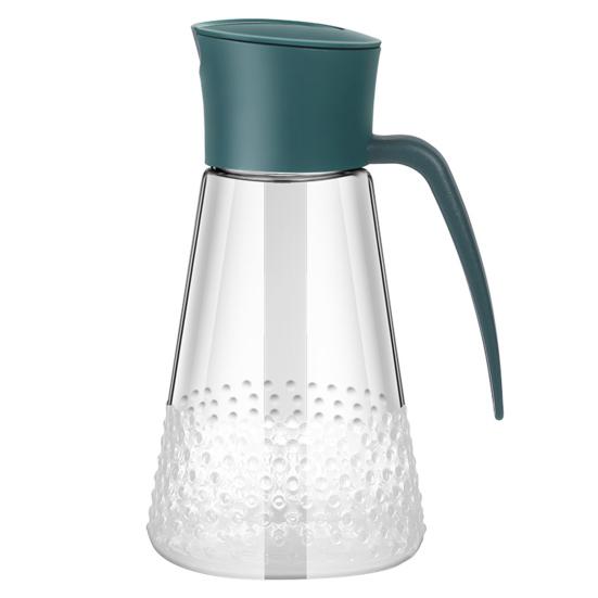 

Эргономичная ручка, 630 мл, бутылка для масла, работа одной рукой, полипропилен, автоматический перекидной стеклянный горшок для масла для кухни