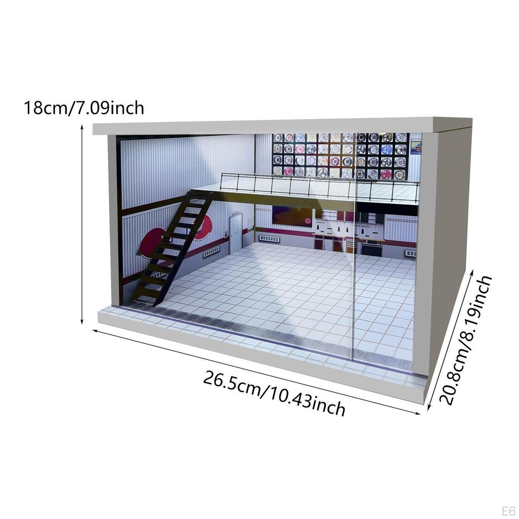 1/64 1/36 1/32 Model Garage Display Case Parking Space for Diorama Collection