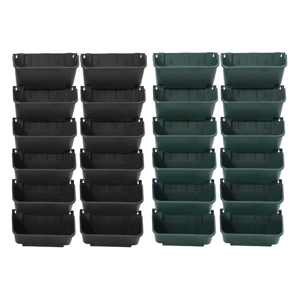 24 Pots Hanging Vertical Garden Planter,13inch Outdoor/Indoor Wall Mounted Plant Pot,Stackable Planter for Flower Vegetable