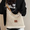 Holiday Style Woven Bag Women's New Knitted Hollow Shoulder Bag Fashionable Large-capacity Messenger Bag Beach Bag