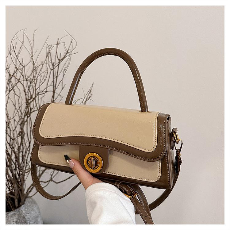 Korean Version of Fashion Portable Small Square Bag Women's 2025 Winter New Trend Casual High Sense Work Shoulder Messenger Bag