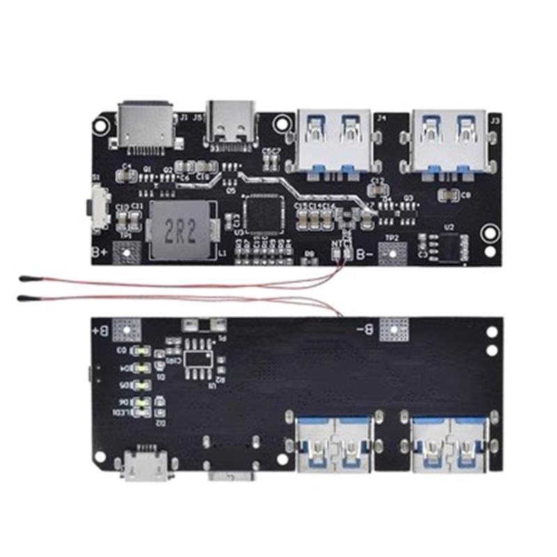 22.5W Bi Directional 5 USB Quick Charging Board Converter Suitable for Mobile Power Supply Module QC4 PD3.0 Input Output
