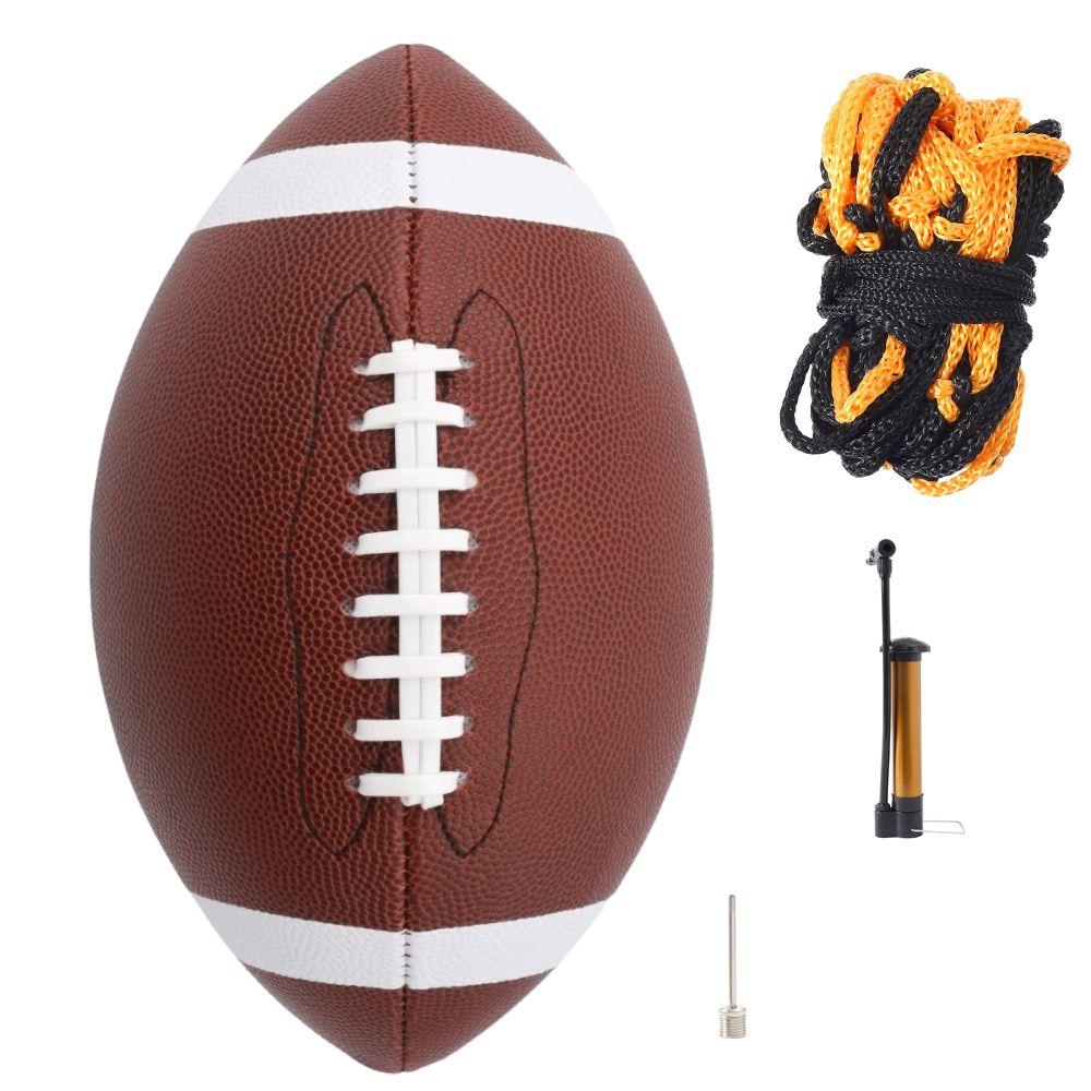 Brown American Football Size 9 Sports Ball Comfortable Grip Rugby Ball Outdoor Sports