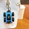 Keychain Pendant Portable Off-Road Racing Design Keyring with Metal Ring Pull-Back Toy Mini Car Keychain Toy