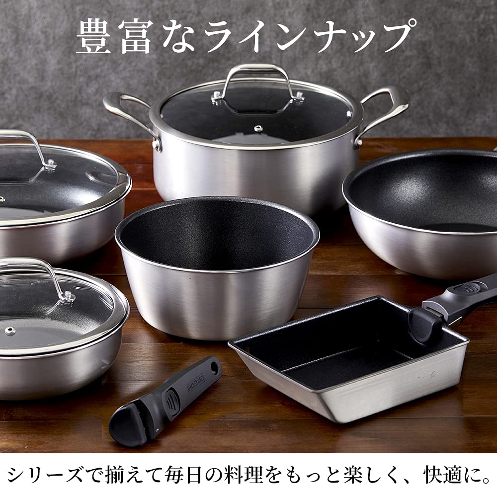 Iris Ohyama Frying Pan Tamagoyaki Egg Pan Silver Diamond Grace DG-SE