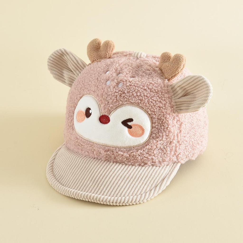 Children's 3D Cartoon Little Deer Baseball Cap - Cute, Comfortable, Versatile, and Windproof Hat.