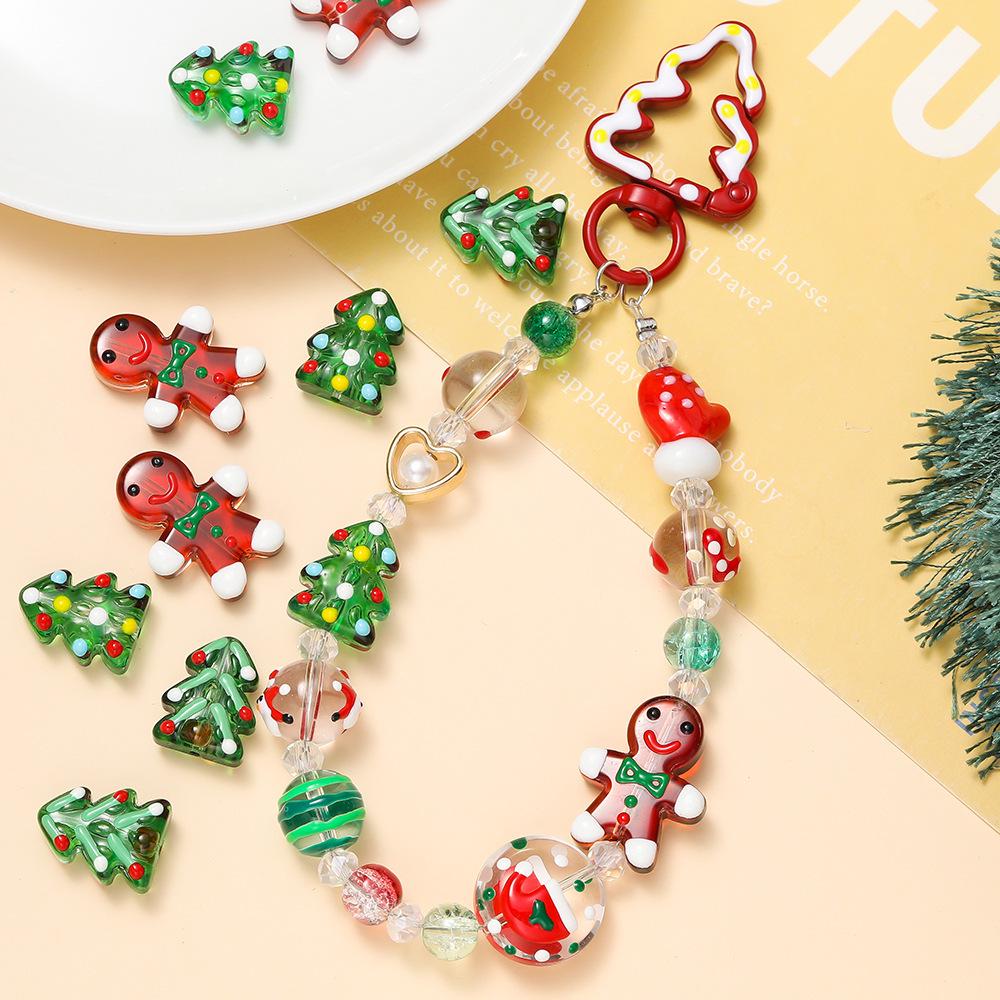 Hand-Painted Beaded Christmas Tree Gloves & Hats - DIY Jewelry Accessories