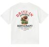 Casual Hamburger Distressed White X-girl S/S Tee, Women's,
