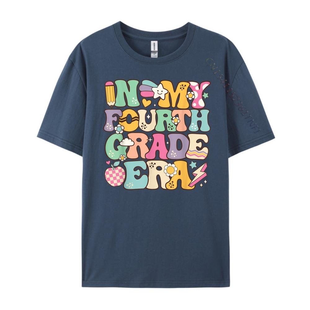 In My Fourth Grade Era Girl Back To School 4th Grade Teacher XS Graphic T Shirts Luxury Brand Creative