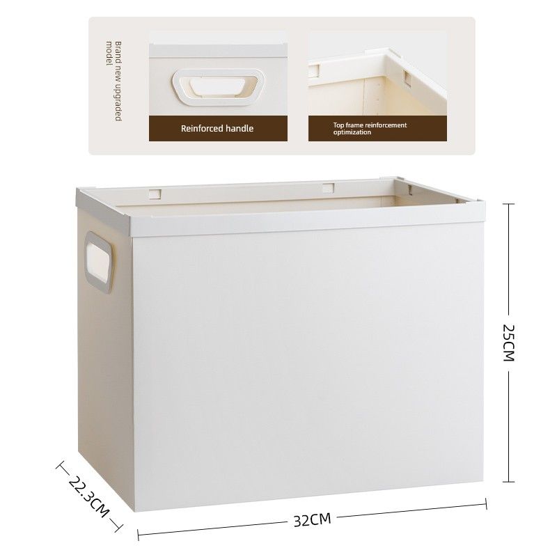 Folder Test Paper Storage Box Office Supplies Plastic Material Storage Box Desktop Shelf Hanaper Foldable