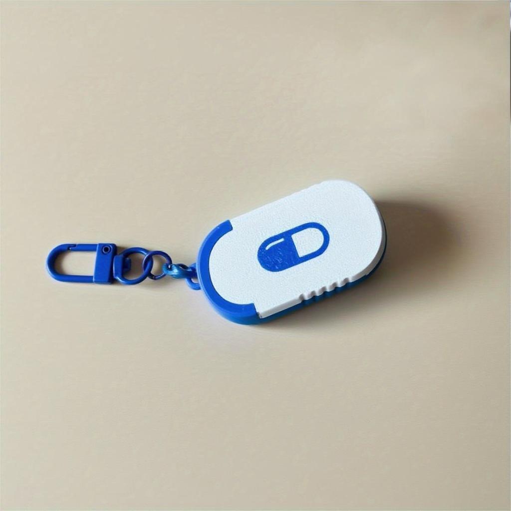 Practical New 3D Printed Pocket Mini Sliding Medicine Box for Easy Carrying Filling and Going Out Portable Capsule Keychain Tool