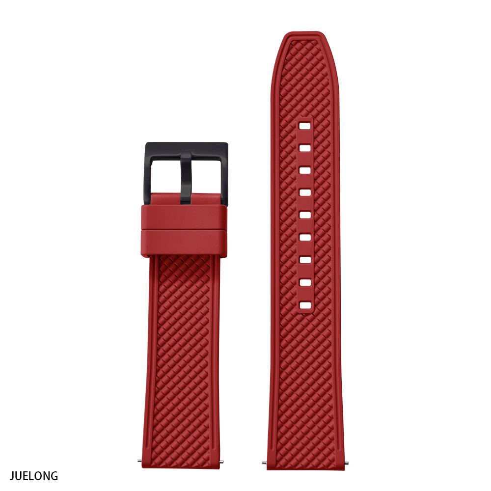 New Design HAISCH FKM Rubber Watch Strap 18mm 20mm 22mm 24mm Bullet Shape Quick Release Watch Bands Diving Waterproof Wristbands