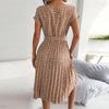 Fashion Women's Summer Round Neck Casual Fashion Printed Pullover  Dress