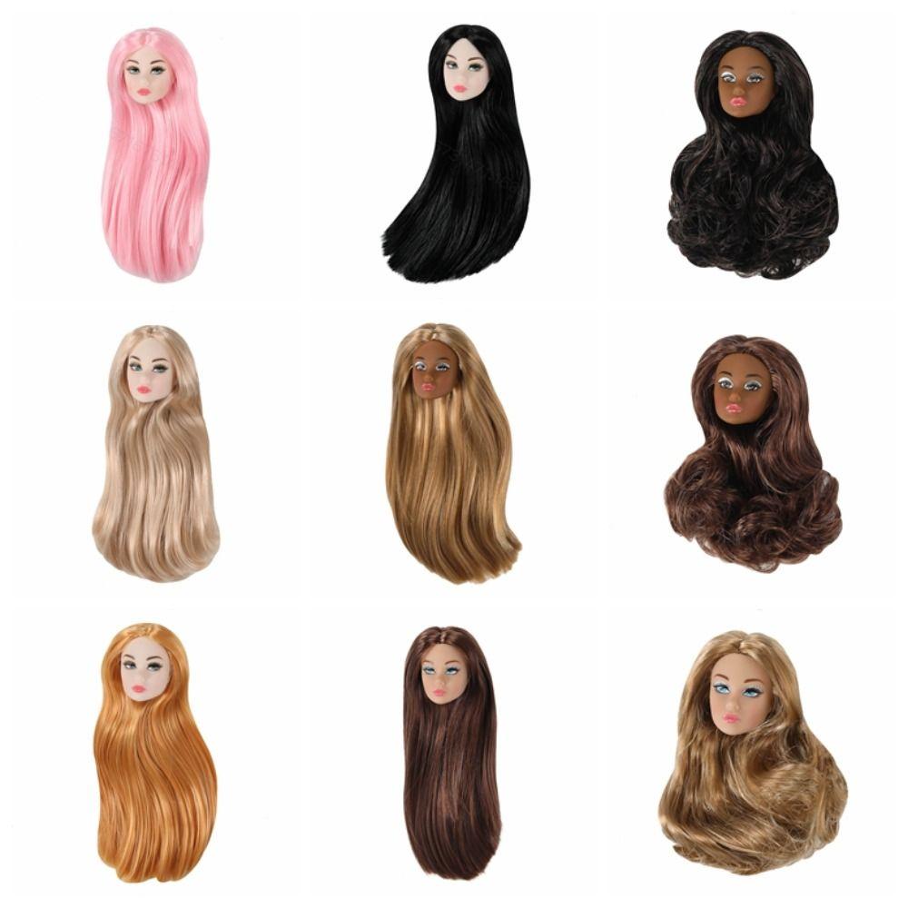 Curly Hair 1/6 Doll Head With Make-up 30cm Dolls Head Supermodel Doll Head  Dolls Accessories