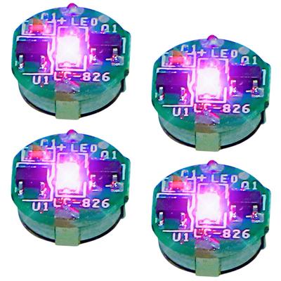 CHASO Small LED Magnetic for Plastic Gundam Model Miniature Button Cell Battery Purple Lights, 4-Piece Set, Switch, Wireless, Models, Figures, Kits,